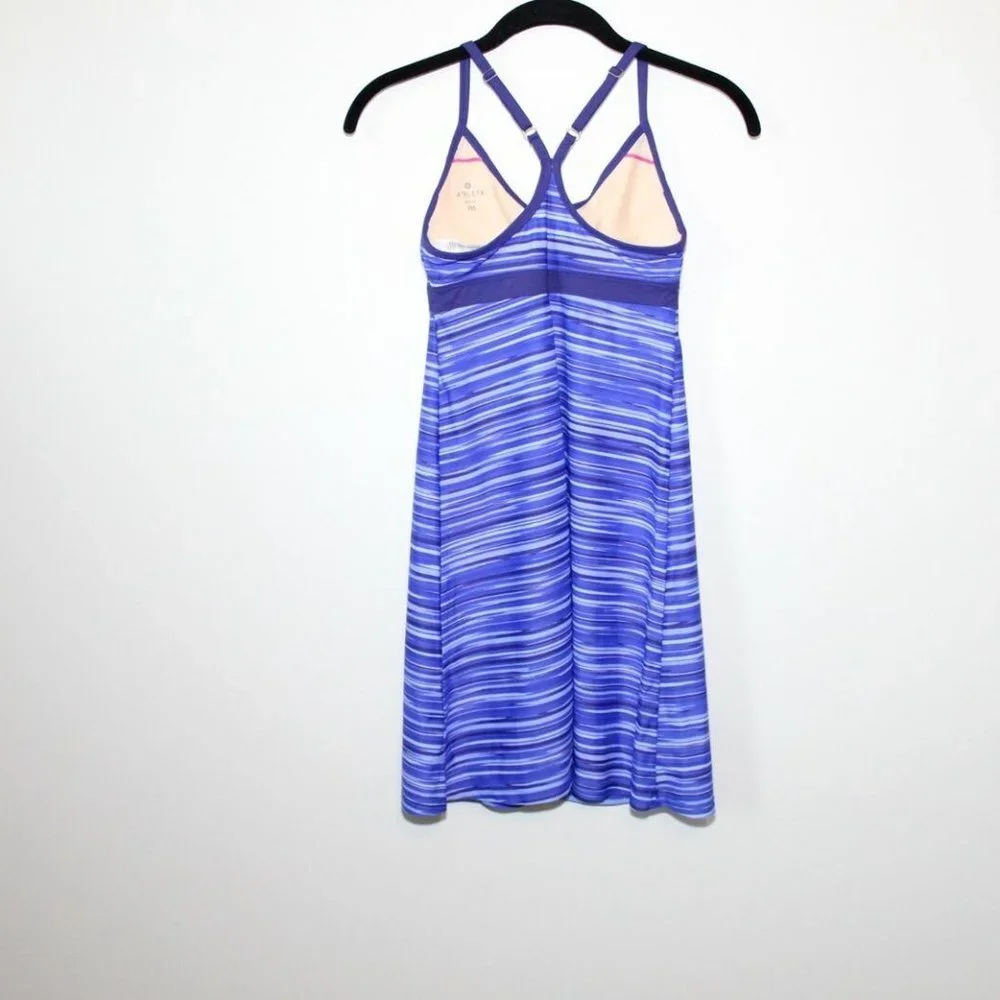 ✨2/$20 Athleta Striped Tank Shorebreak Swim Dress Blue Women's Size XXS H12429 - Picture 4 of 10